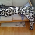 Digital Camo Begins After seeing a nice yellow Evo on one of the Evo forums which had something similar done, I thought I would take the Impreza down the same route. Using white...