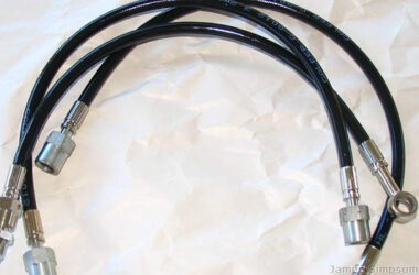 Building Custom Braided Brake / Clutch Lines 27 Custom Braided Break Hoses - Black Sleeve