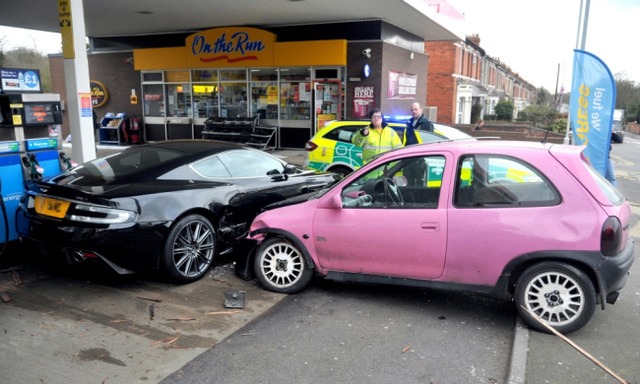 Aston Martin DBS VS Vauxhall Corsa 4 Aston Martin DBS VS Vauxhall Corsa