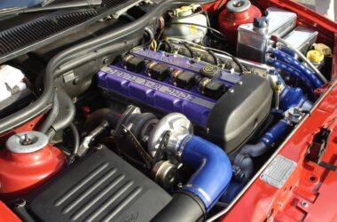 Want To Build Yourself A "Sleeper"? Check This Out! 25 Ford Escort Cosworth Engine Bay