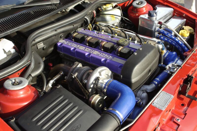 Want To Build Yourself A "Sleeper"? Check This Out! 4 Ford Escort Cosworth Engine Bay